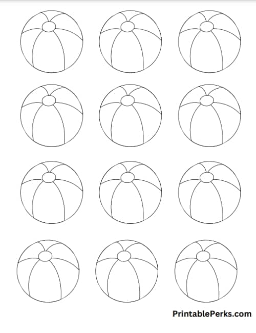 12 tiny printable beach ball