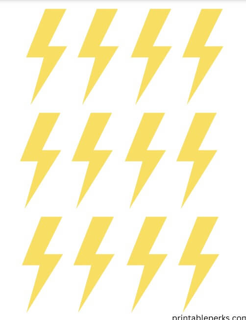 3 Yellow Lightning Bolts