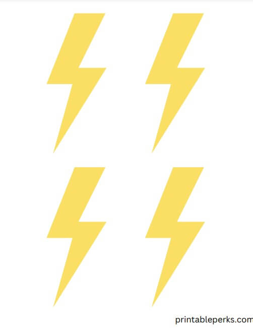 5 Yellow Lightning Bolts