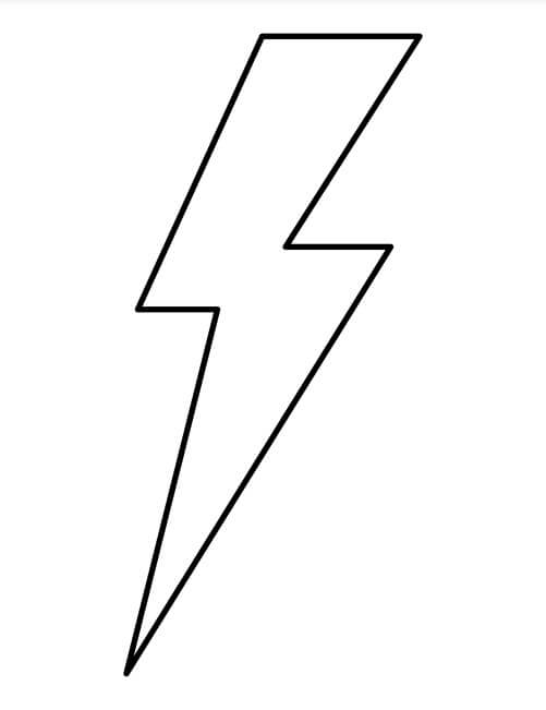 lightning bolt printable template