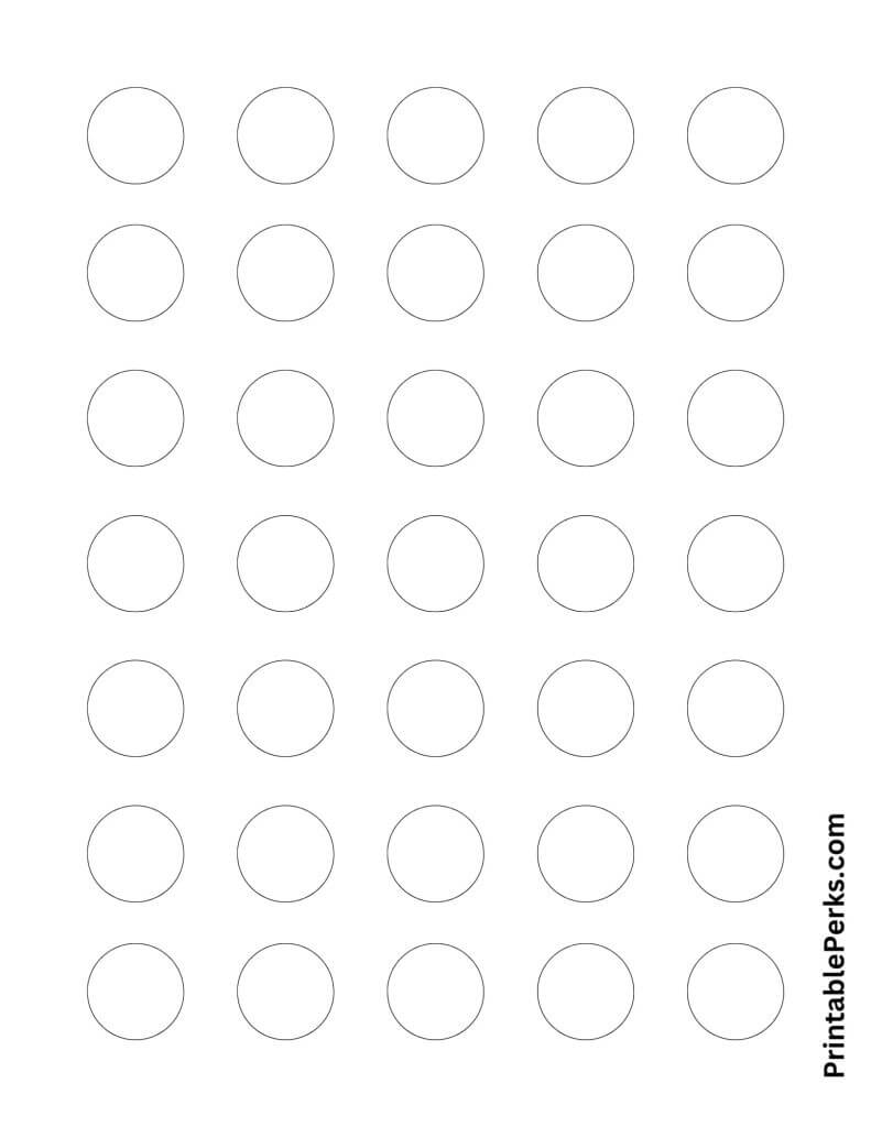 1-inch circles Printable Template