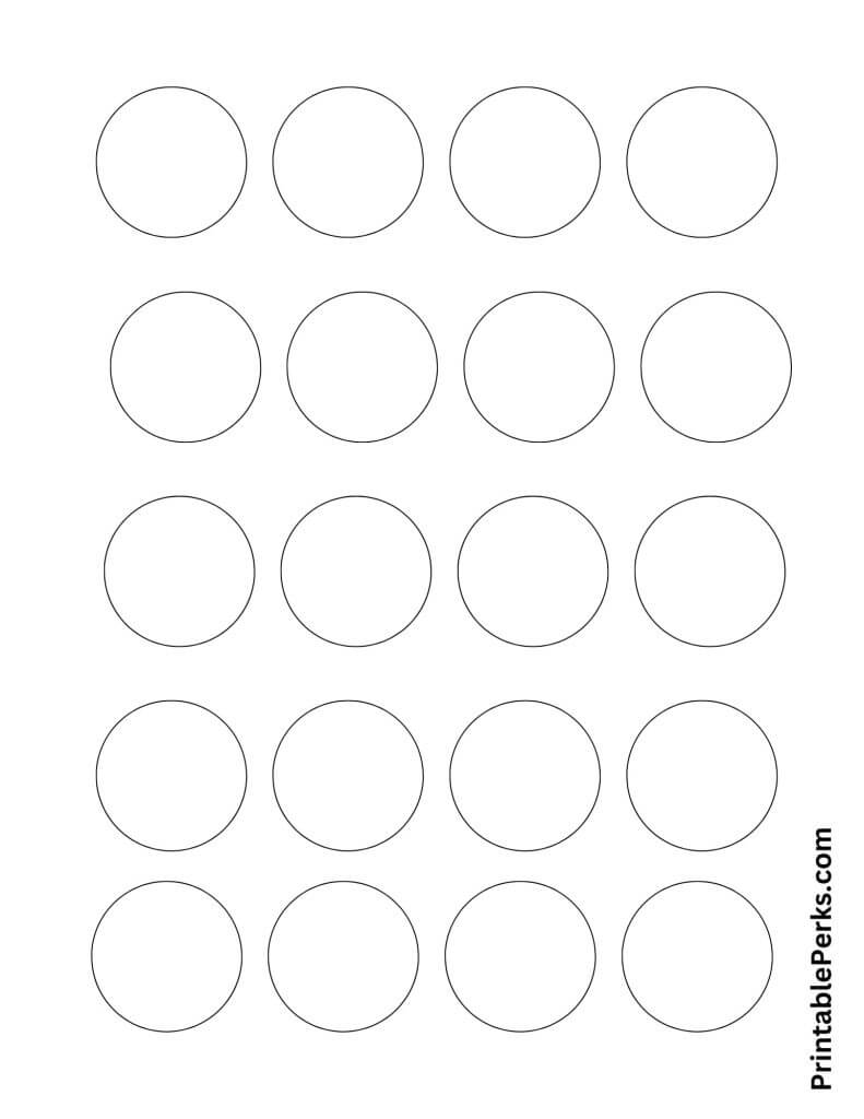 1.5-inch circles Printable Template