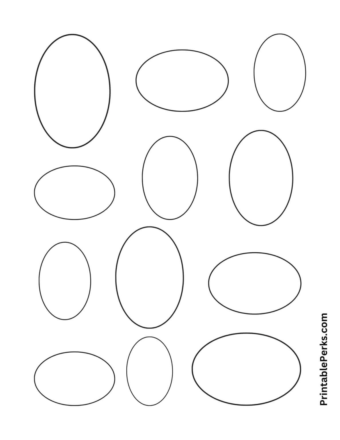 Free Printable Oval Templates - Printable Perks