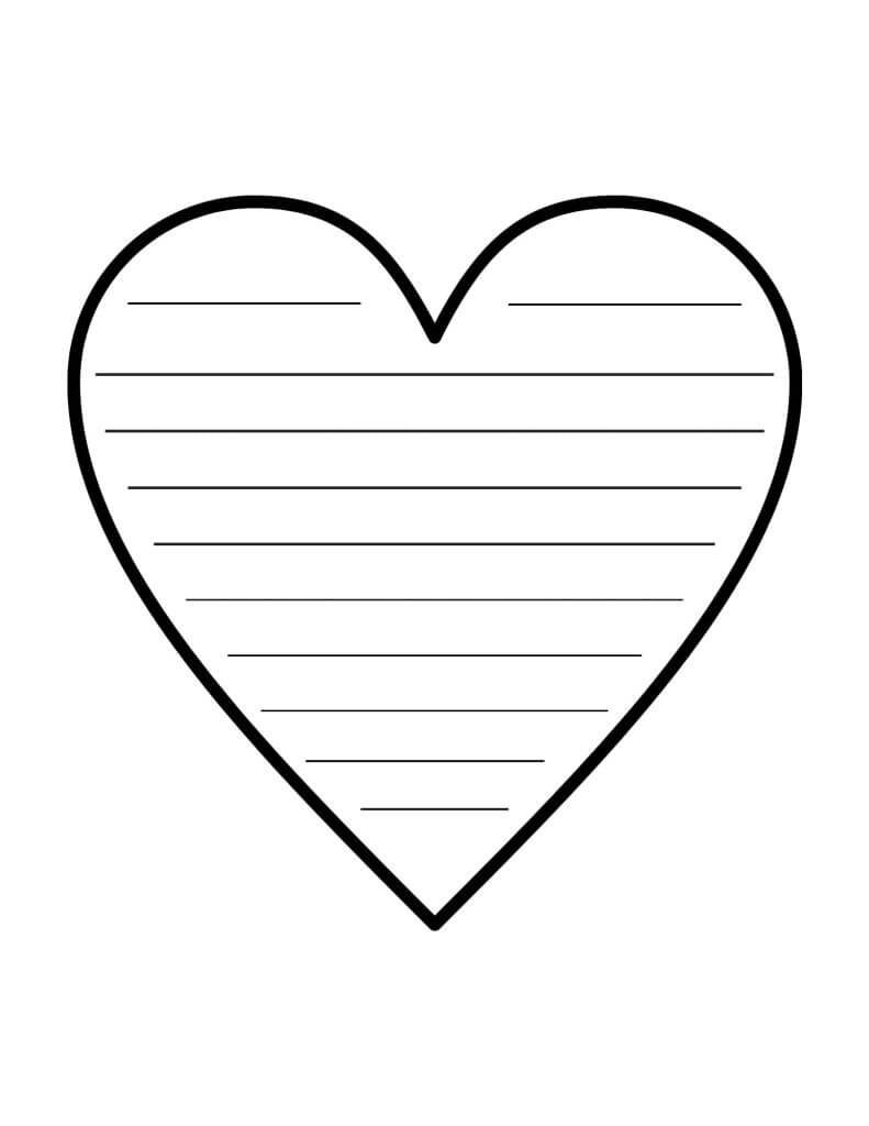 Printable Heart With Lines