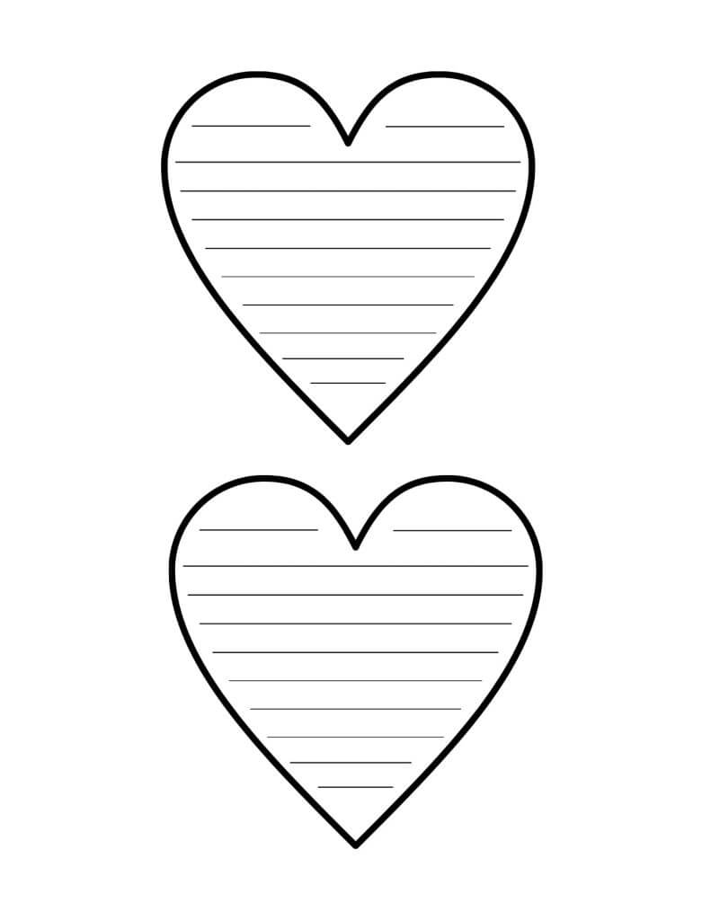 Small Printable Heart With Lines