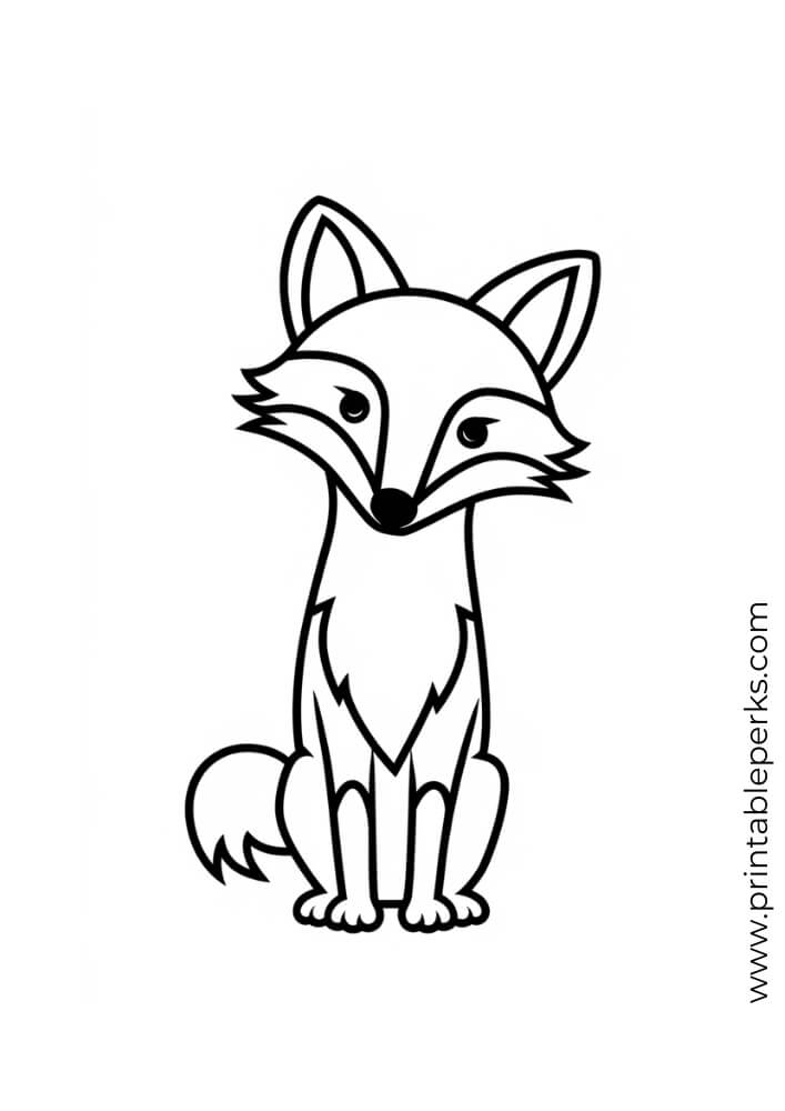 fox coloring page