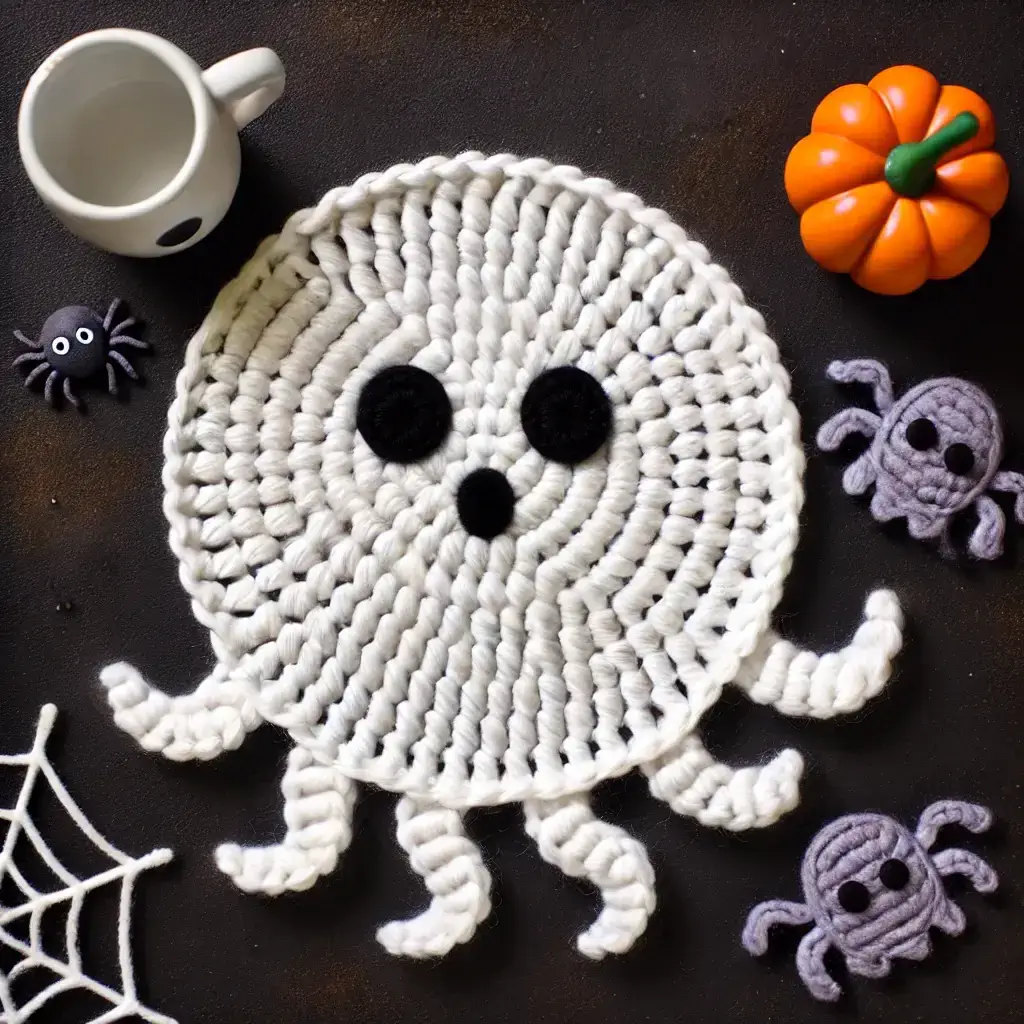 ghost Coaster halloween chrochet pattern