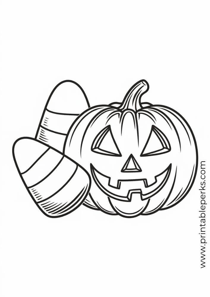 Halloween-Candy-Corn-and-Jack-o-Lantern-Coloring-Page