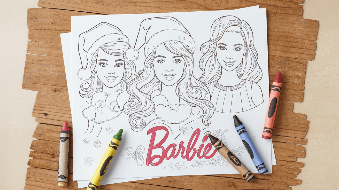 christmas barbie coloring pages (1)